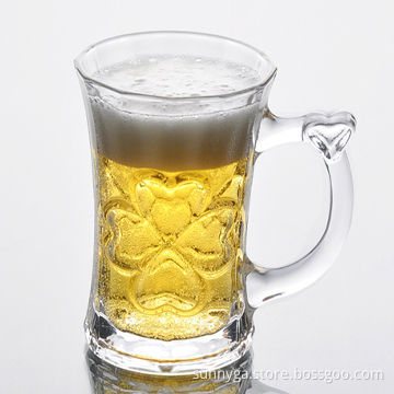 Eco-friendly Wholesale Clear Beer Mug Glass